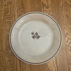Antique Alfred Meakin Royal Ironstone China Plate Brown Floral Leaf England 8.5"